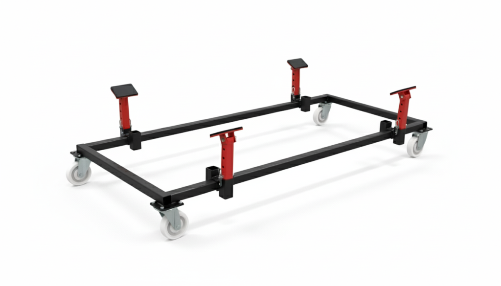 KIPAC C-Series boat dolly with four adjustable padded bunks